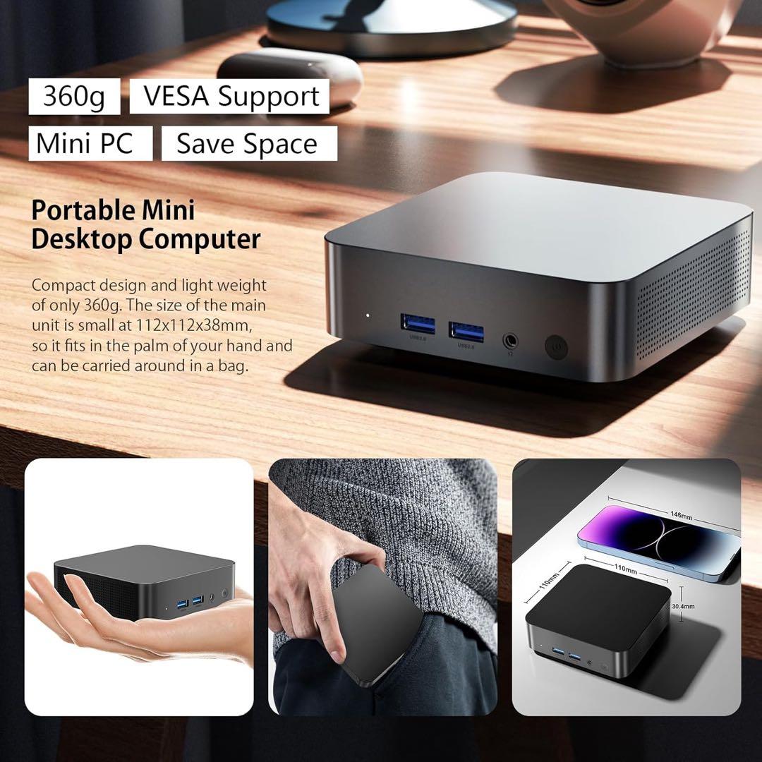 ミニPC 第12世代インテル intel 高速 DDR4 16GB 512GB