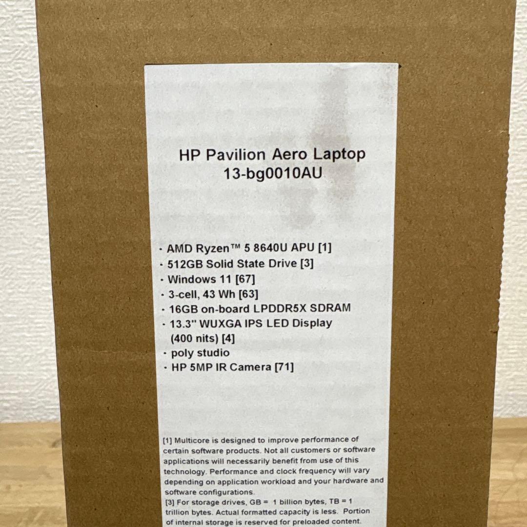 Windowsノート本体 HP Pavilion Aero 13 Ryzen5 16GB 512GB
