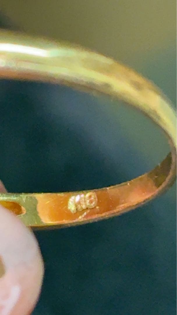 18kガーネットリング