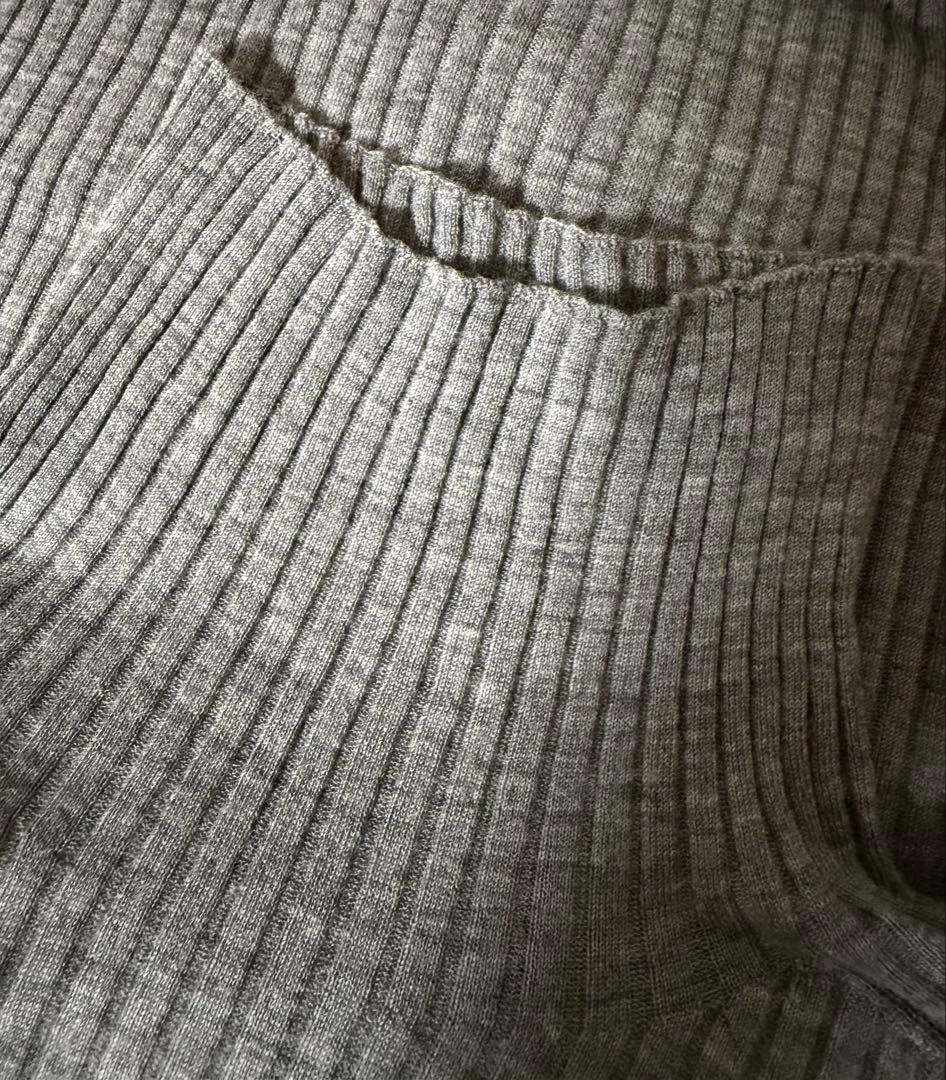 ANAYI アナイ　シアーウールハイネック プルオーバー　チャコールグレー　M