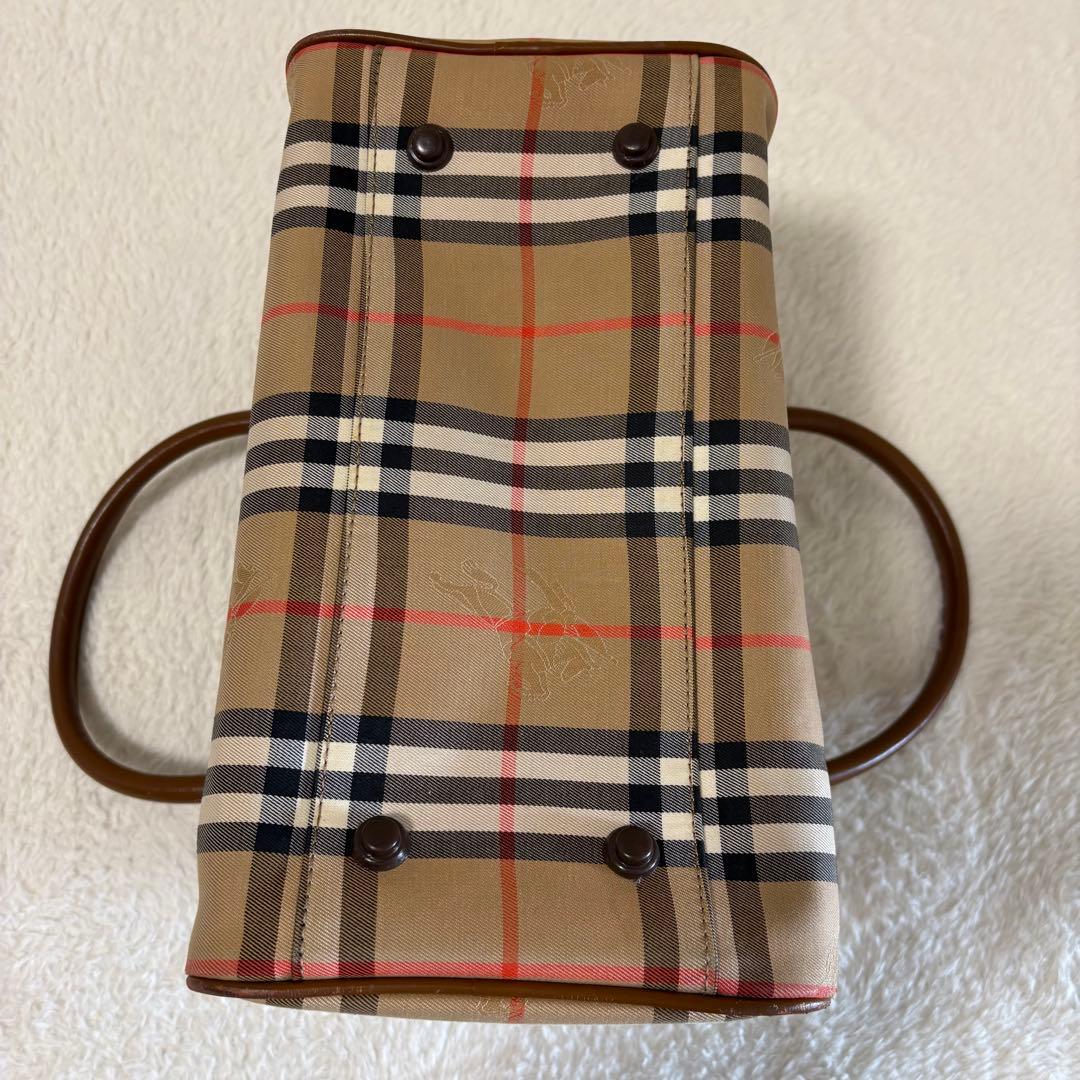 ヴィンテージバーバリー ミニボストンバッグ ノバチェック シャドーホース
