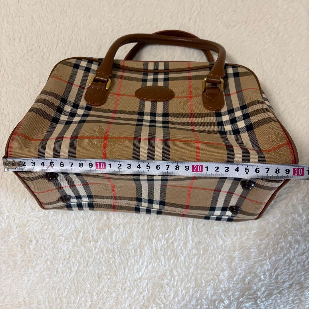 ヴィンテージバーバリー ミニボストンバッグ ノバチェック シャドーホース