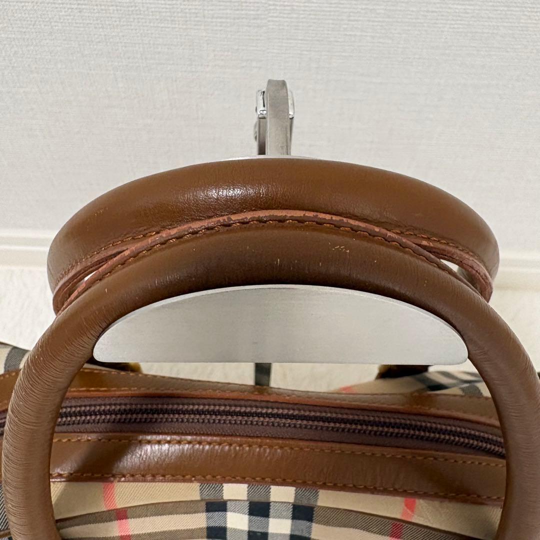 ヴィンテージバーバリー ミニボストンバッグ ノバチェック シャドーホース