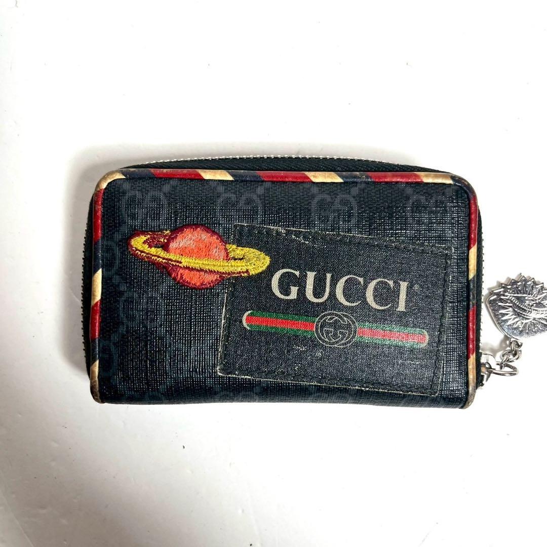GUCCI ケース ラウンドジップ ナイトクーリエ GGスプリーム