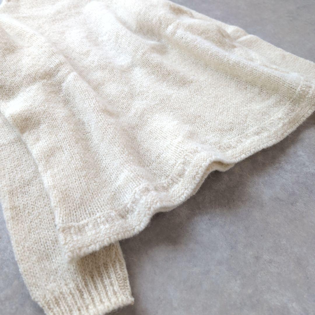 45R 45rpm ウールモックネックニット サイズ0 ホワイト
