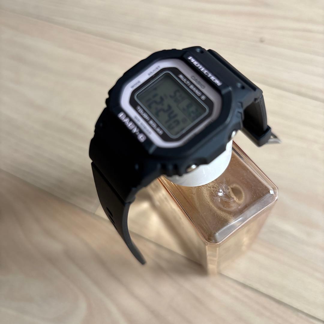 BABY-G ベビーG 電波ソーラー スクエア 黒 ピンク カシオ 腕時計