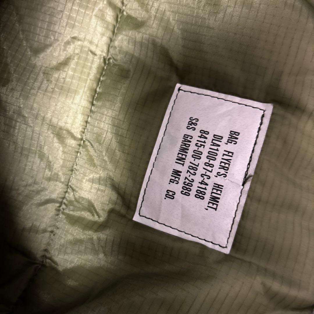 レア　米軍ヘルメットバッグ 1987年製S&S GARMENT製　グレー