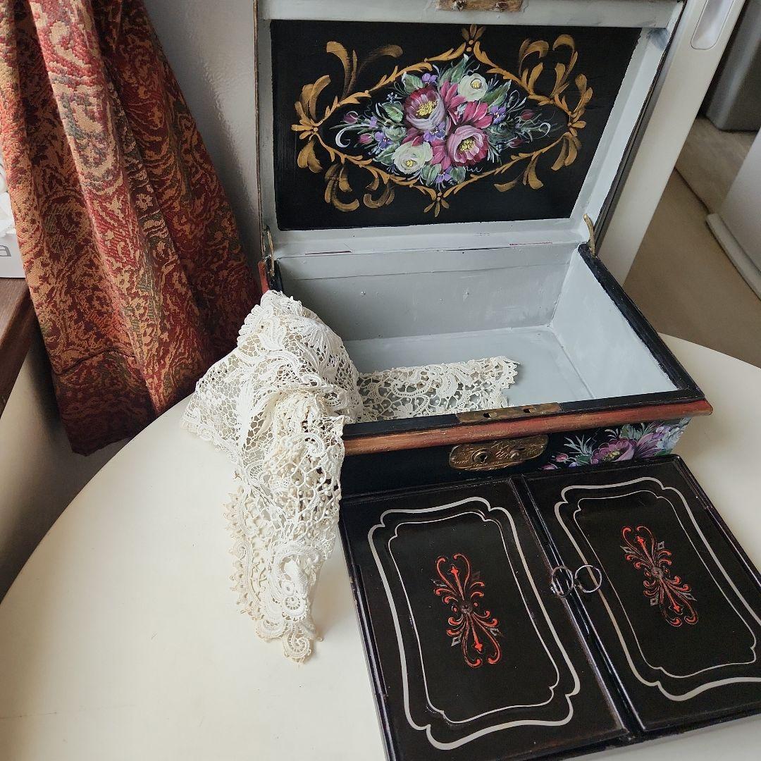 昭和レトロ手提げ金庫　リメイク 金庫でもアクセサリー入れでも<売り切り激安出品>