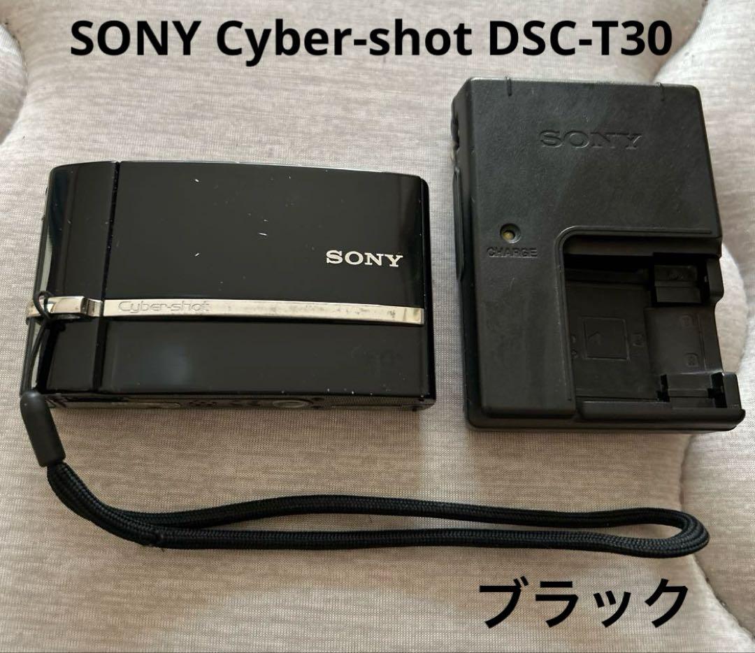 SONY Cyber-shot DSC-T30 デジタルカメラ 黒 充電器付