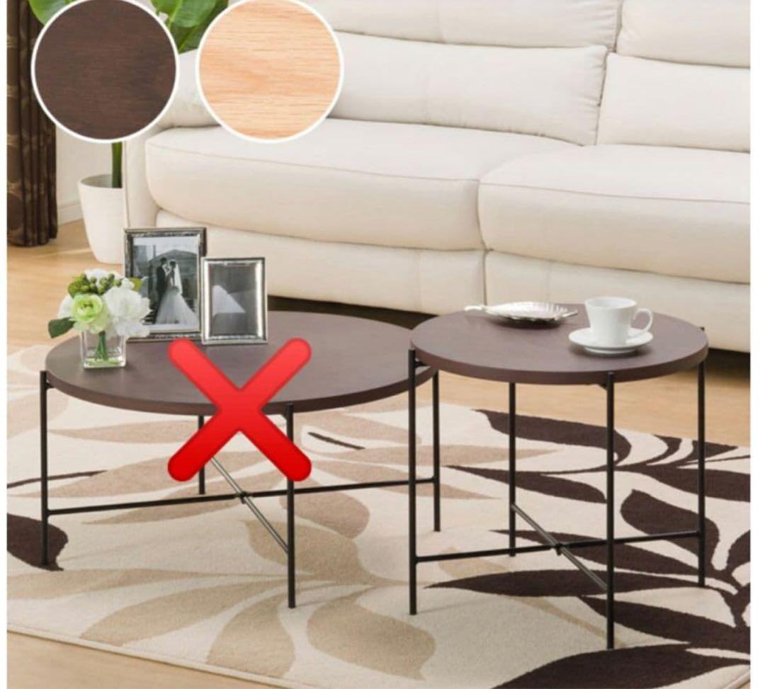 ニトリ　小　円形テーブル　丸テーブル　ヴェルガー7050