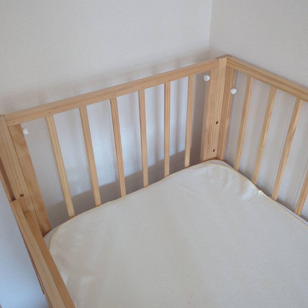 YAMATOYAのベビーベッド マットレス付き