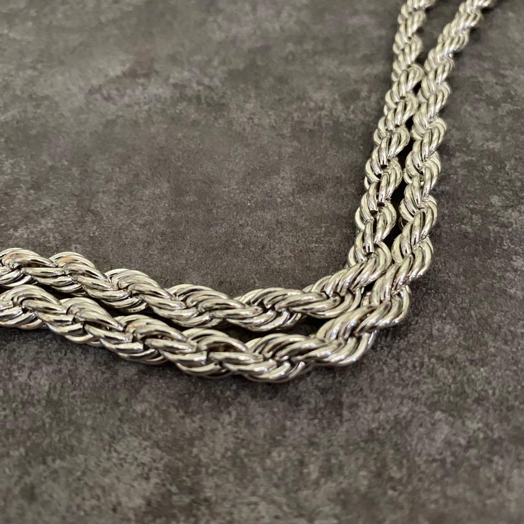 メキシカンジュエリー シルバー925 ロープチェーン ネックレス ヴィンテージ