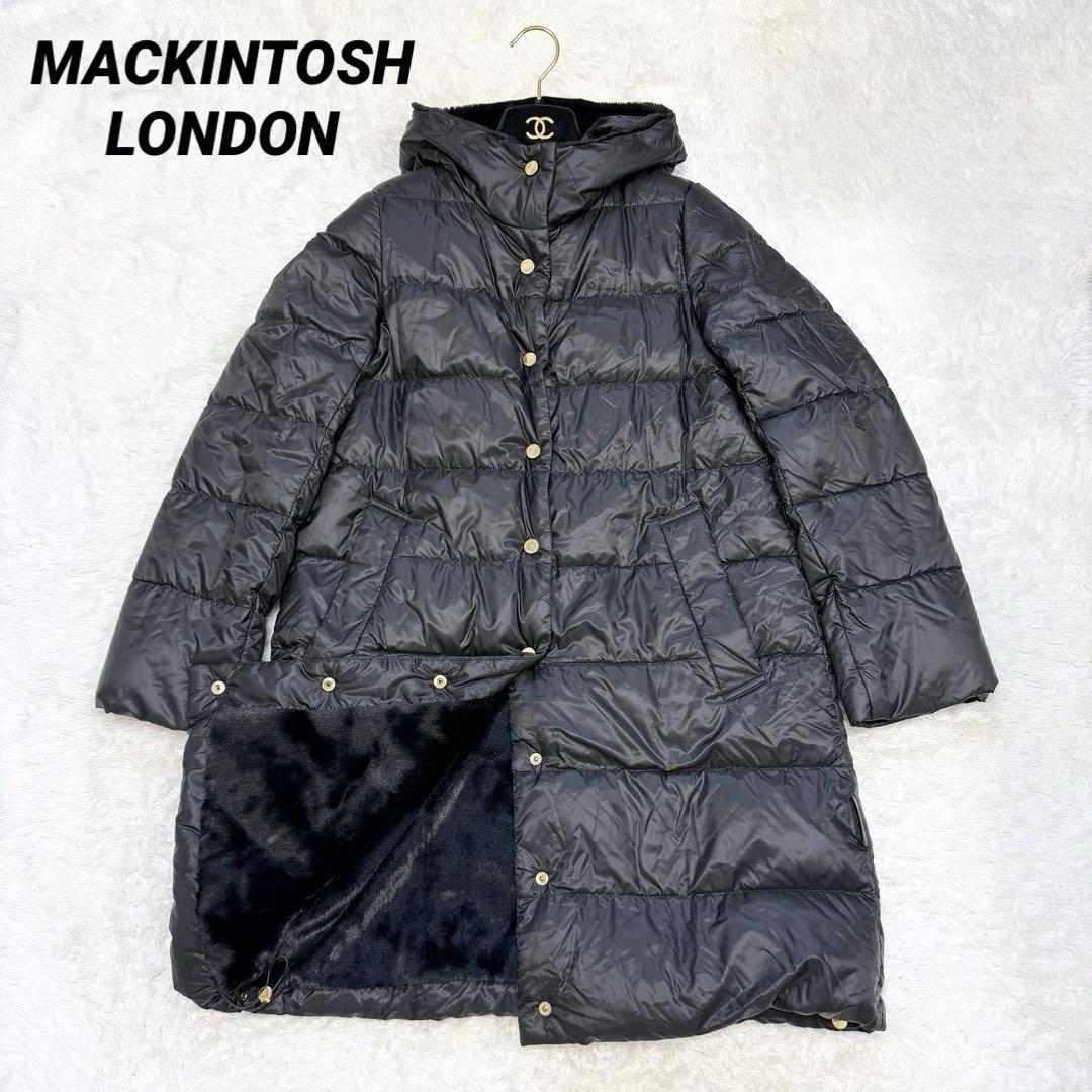 【極美品✨】マッキントッシュ　ロンドン　ダウンコート　ボア　ブラック　38