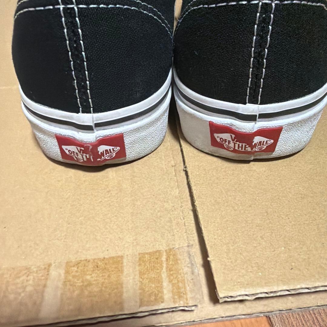 靴 vans authentic checker flame