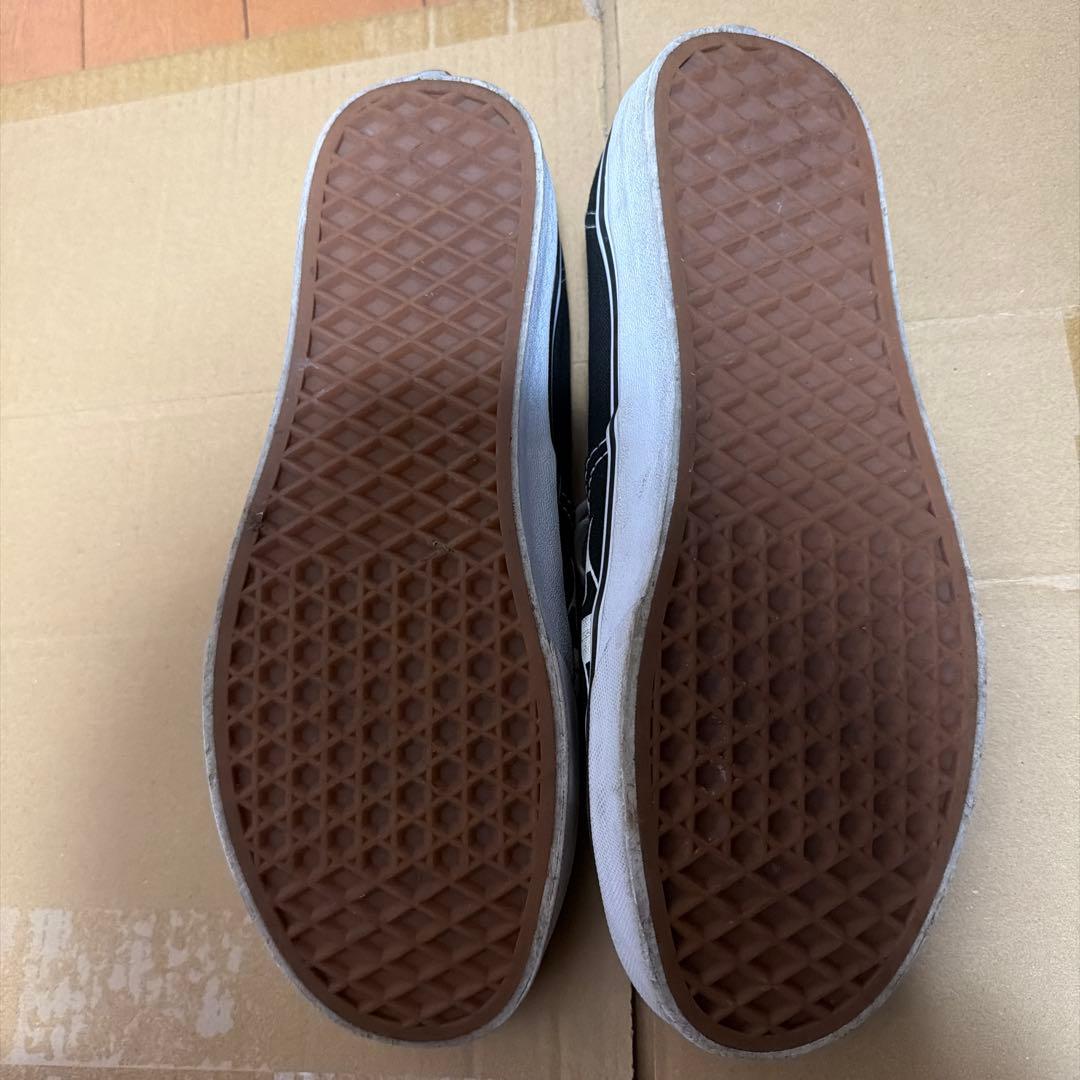 靴 vans authentic checker flame