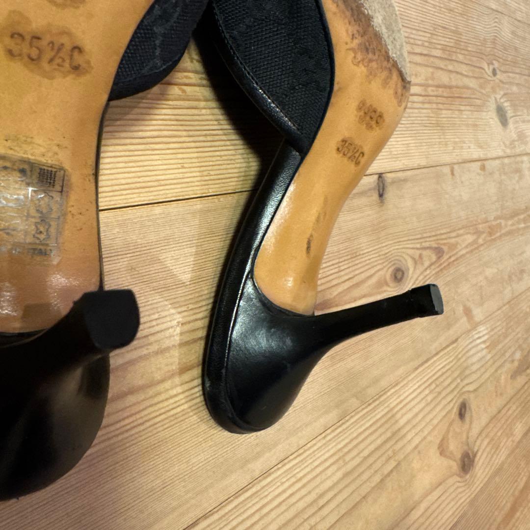 GUCCI ブラック ミュール 35ハーフC