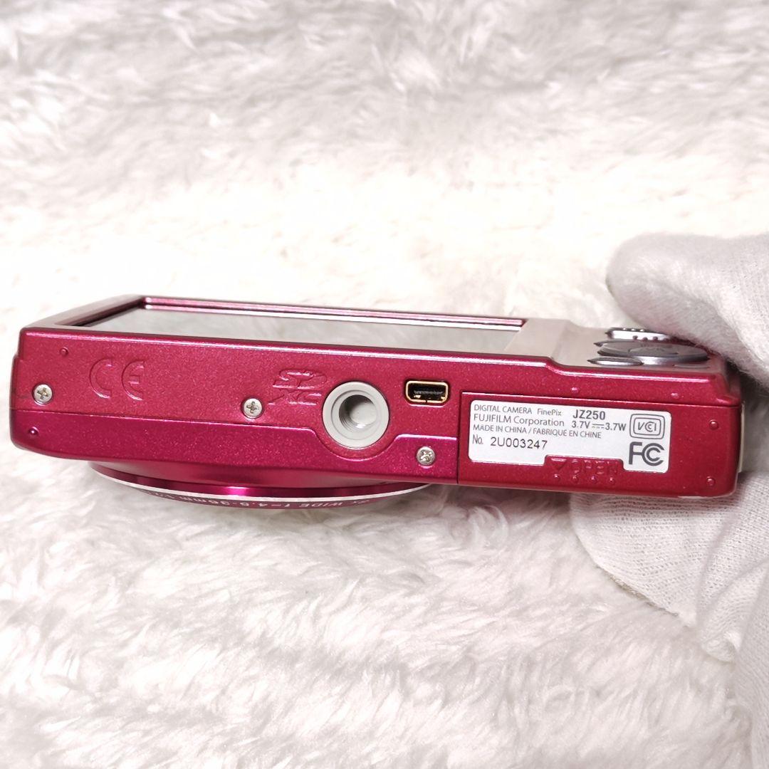 美品✨FUJIFILM FinePix JZ250 レッド バッテリー 充電器