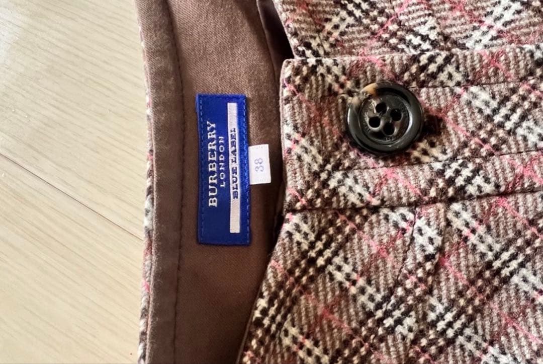 BURBERRY チェック柄 半袖ミニワンピース 38