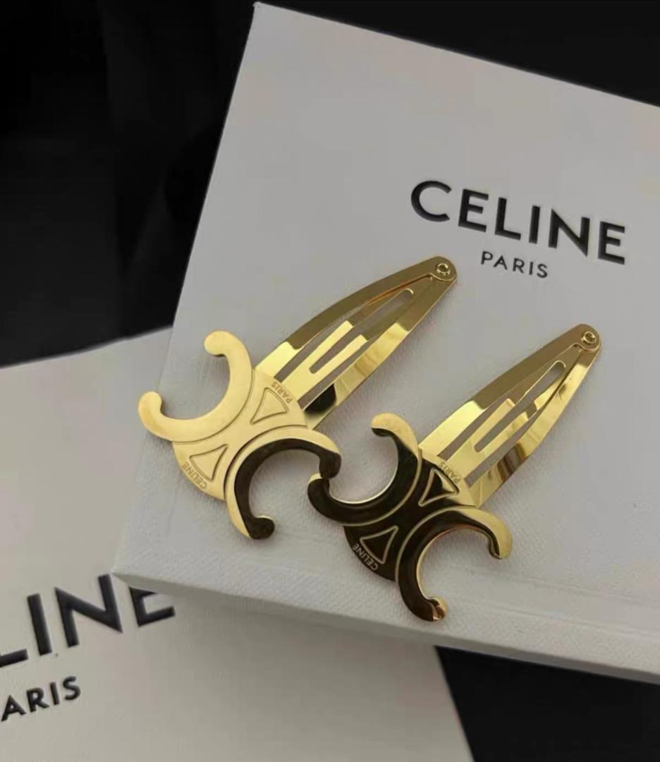 CELINE ゴールド ヘアクリップ 2個セット