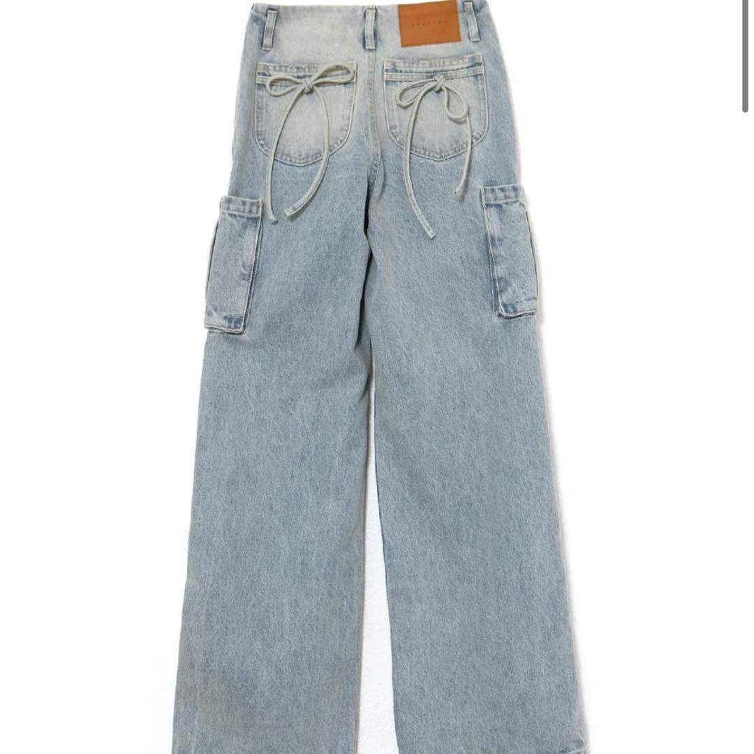アンドマリーBack ribbon denim cargo pants