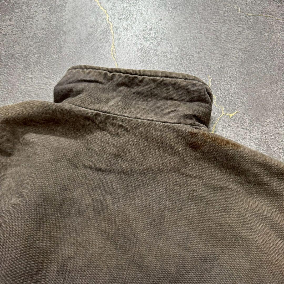 80sUSA製アクティブジャケットダック地TALONスイングトップLブラウン古着