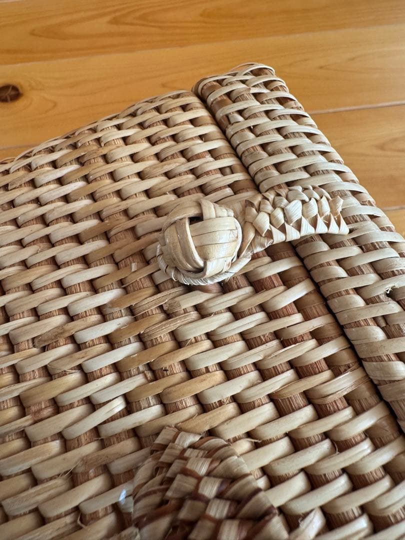 無印良品　ラタン(2セット)ピクニック　バスケット