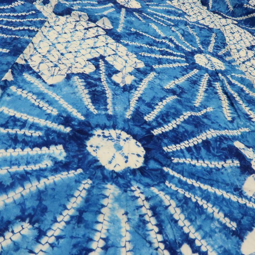 美品 有松鳴海絞り 綿 高級浴衣 着物 A3113