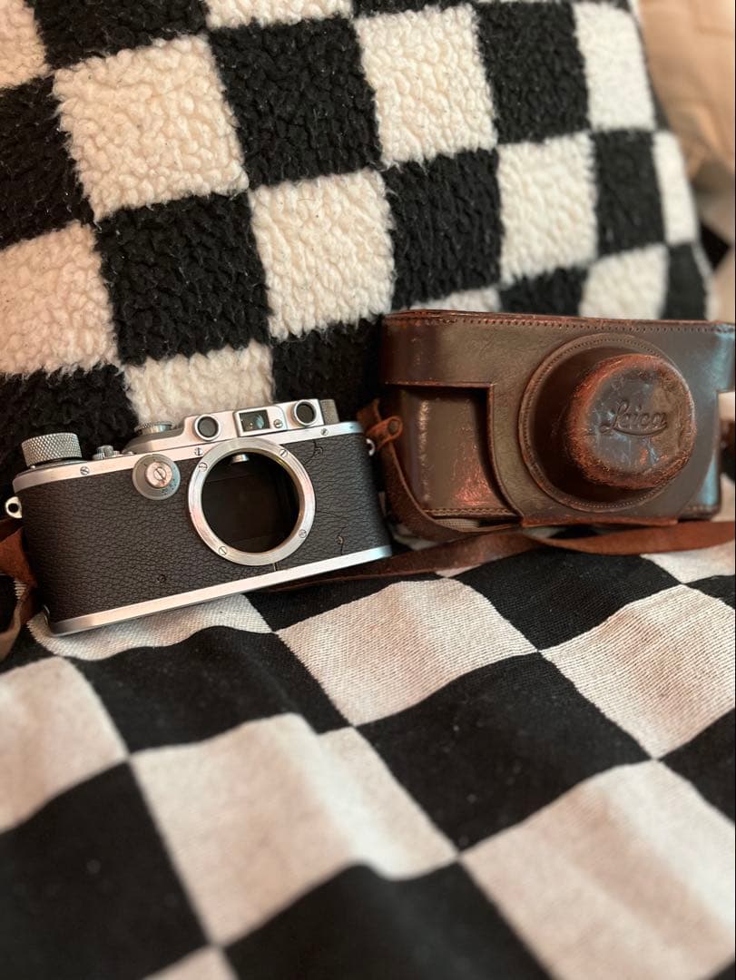 Leica Ⅲa バルナックライカ 本革ケース Fedレンズ付