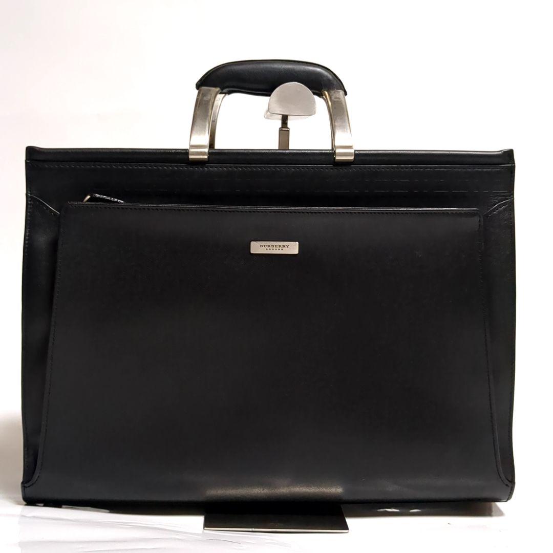 ✨BURBERRY✨ビジネスバッグ チェック レザー ブラック