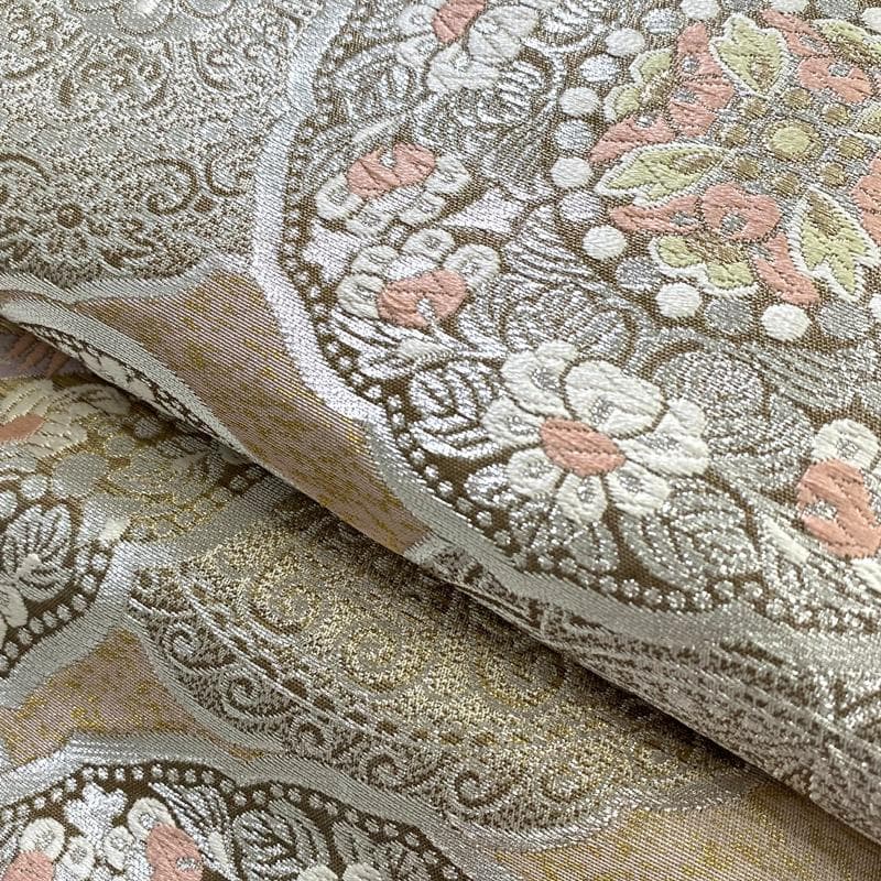 512mr64▲ワンタッチ作り帯 きものやまと 金糸 二重太鼓 袋帯▲美品