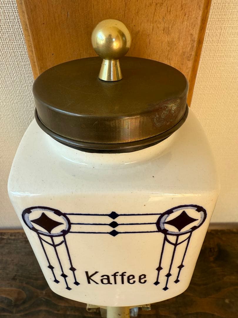 アールデコ コーヒーミル　壁掛け　古道具　外国製