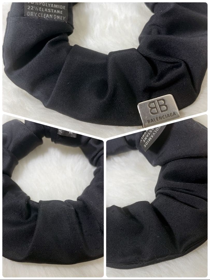 【可愛い】BALENCIAGA ホーリー シュシュ ブラック 箱付き ヘアゴム
