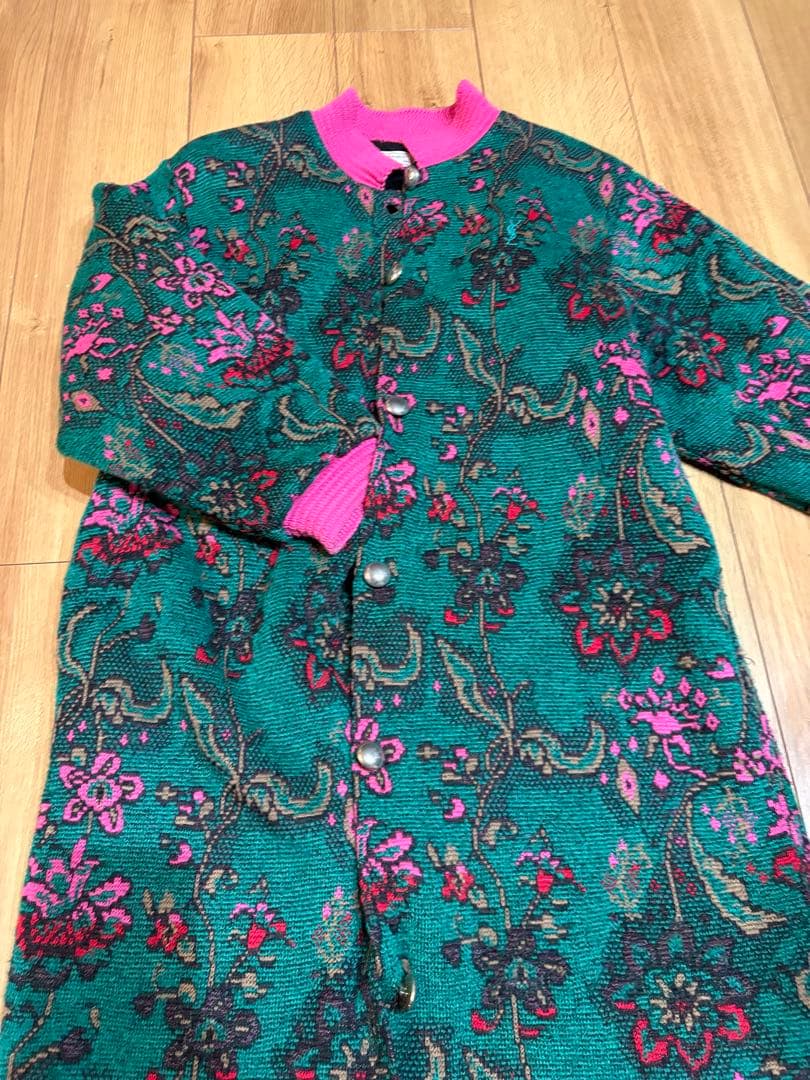 Yves Saint Laurent 花柄ニットカーディガン