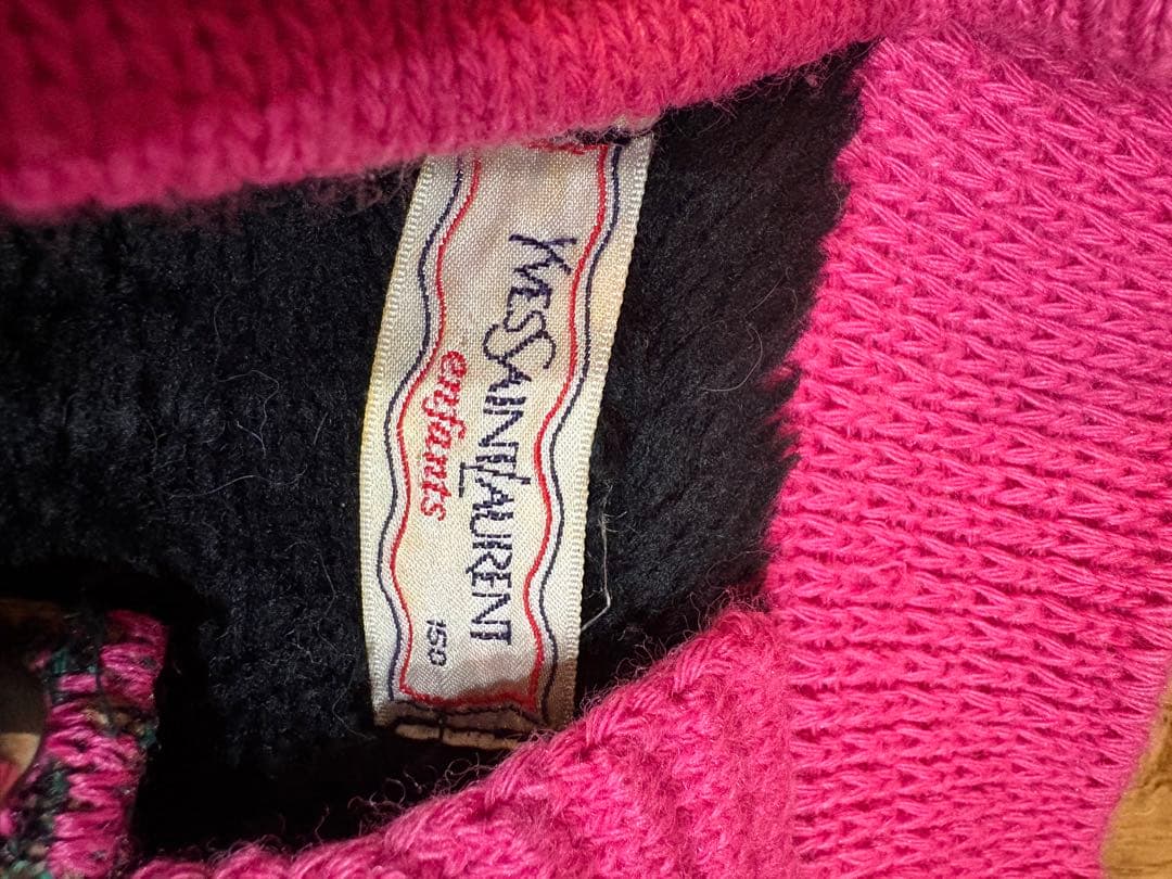 Yves Saint Laurent 花柄ニットカーディガン