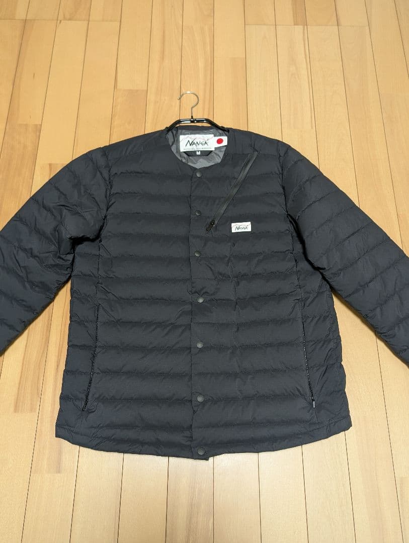 ナンガホワイトレーベル　ダウンカーディガン　ブラック　Ｓ
