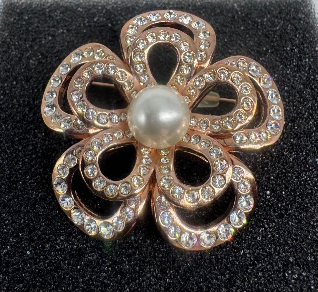 【René ルネ】定価37,400円花モチーフブローチ 2個セット