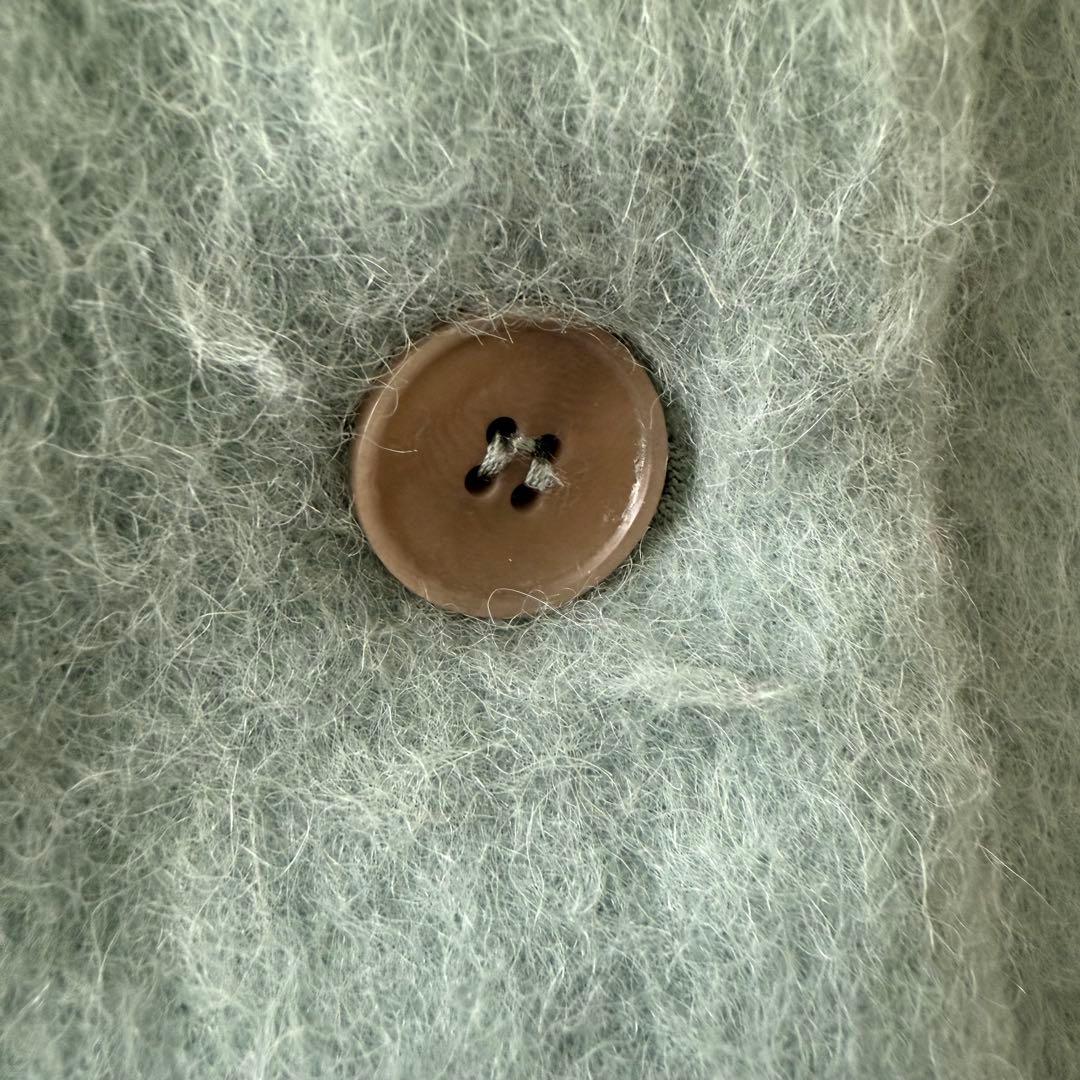 CARAMEL ミントグリーン ファー襟 コート