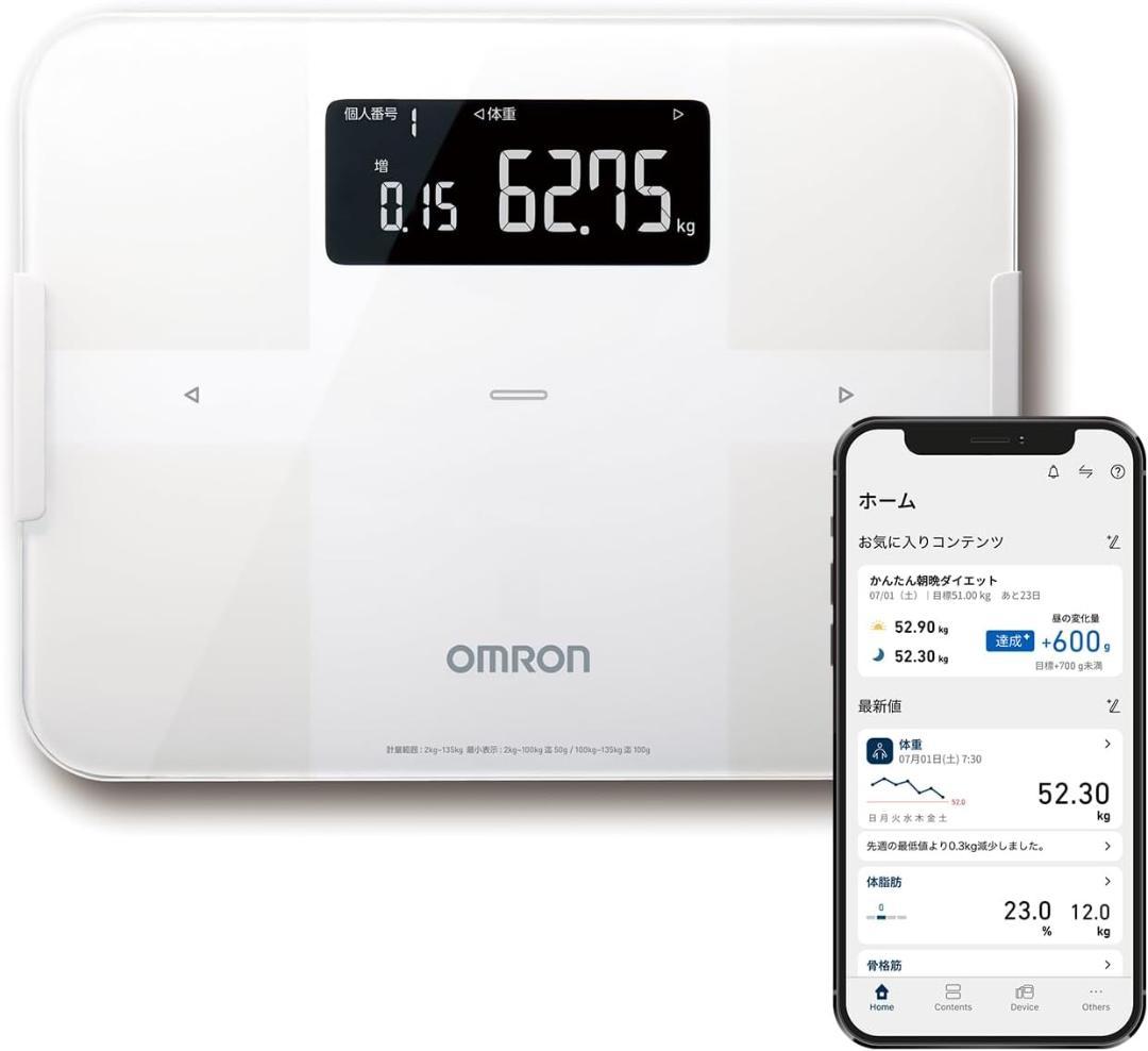 オムロン 体重 体組成計 カラダスキャン ホワイト KRD-603T2-W