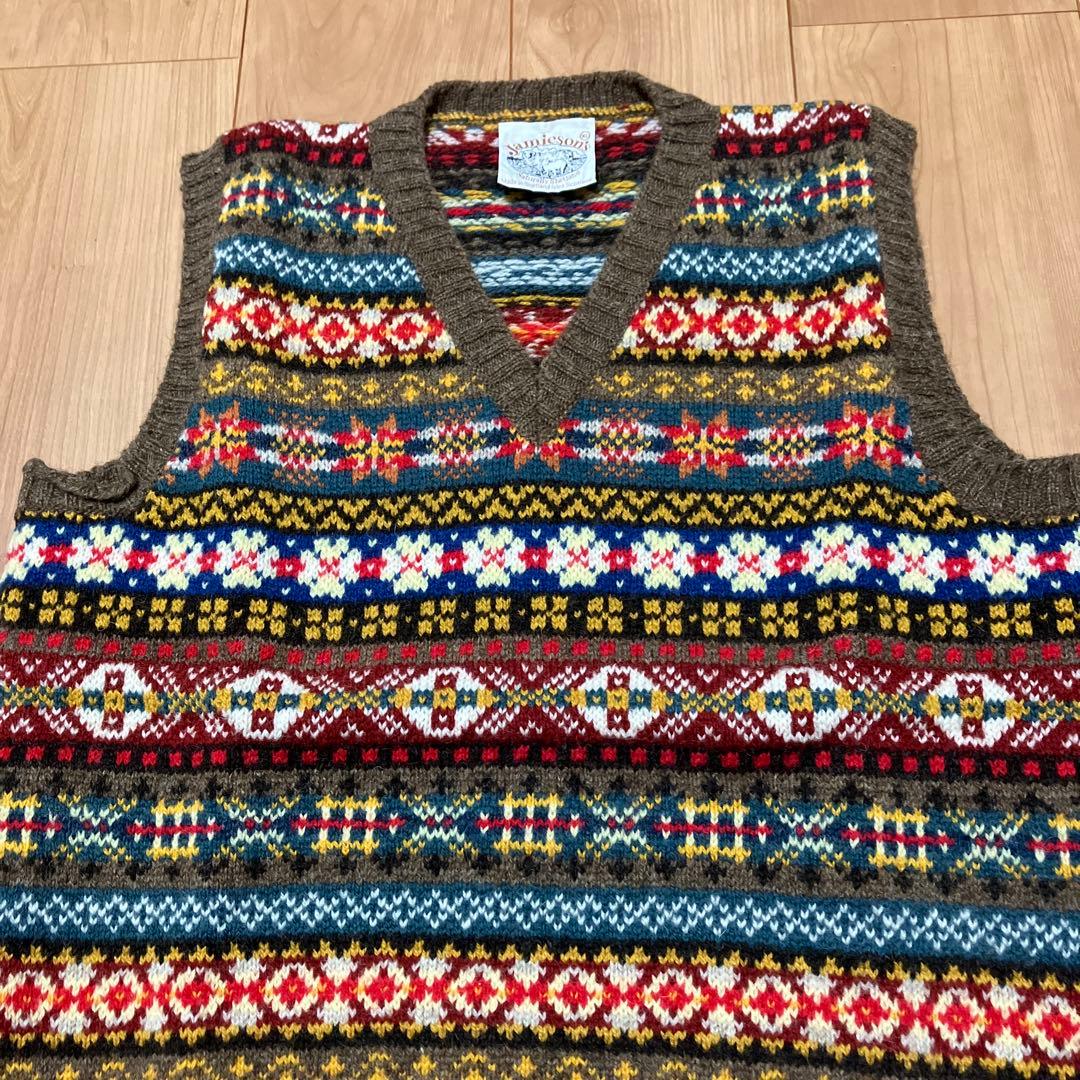 Jamieson's ジャミーソンズ フェアアイル柄 ウールベスト