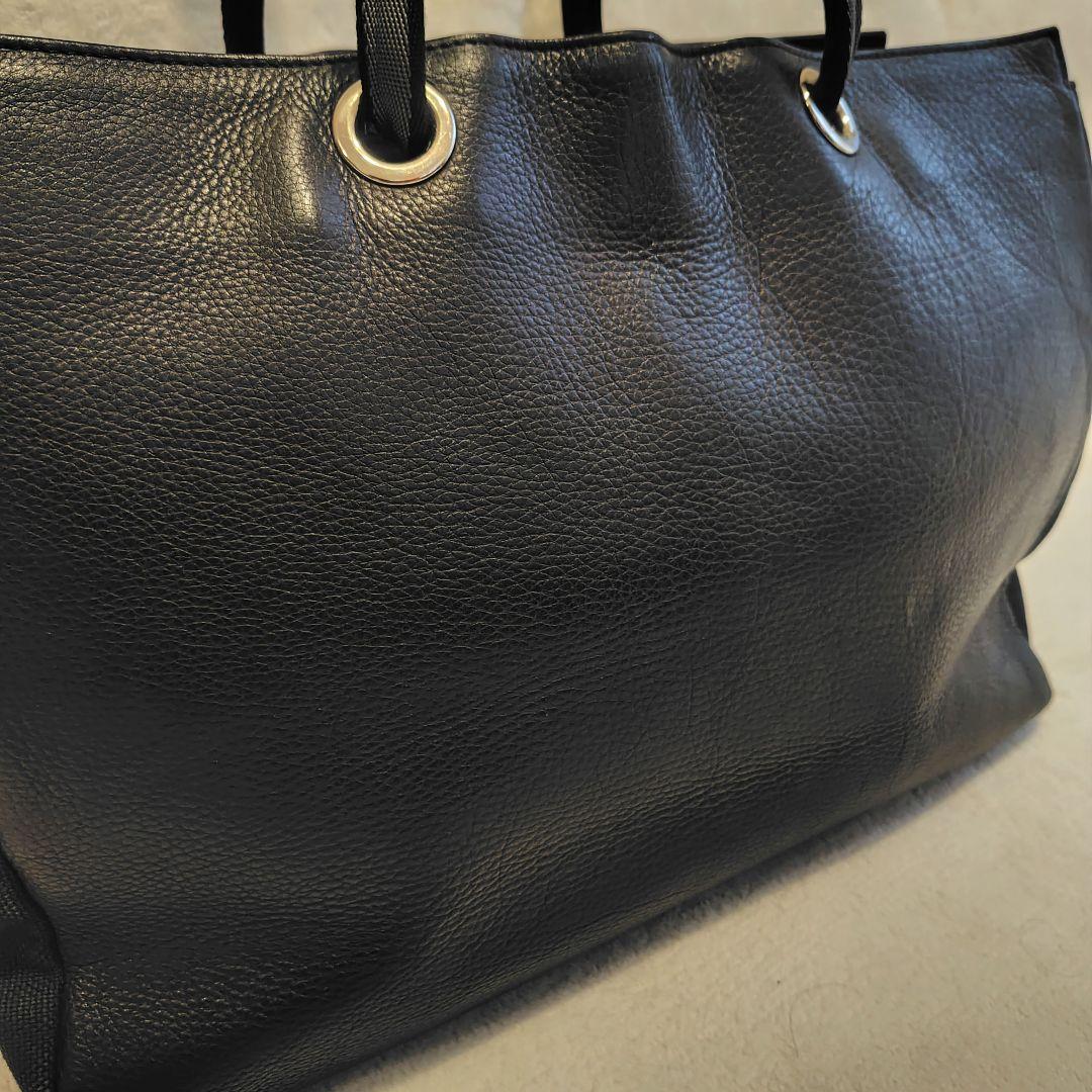 UNITED ARROWS レザー　トートバッグ黒　肩掛け　ビジネスバッグ　A4