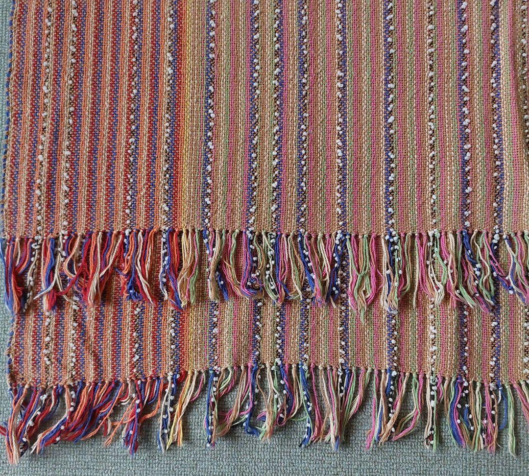 新品　　【手作り】　　【世界に１つだけ】の　さをり織りのれん　【2点】