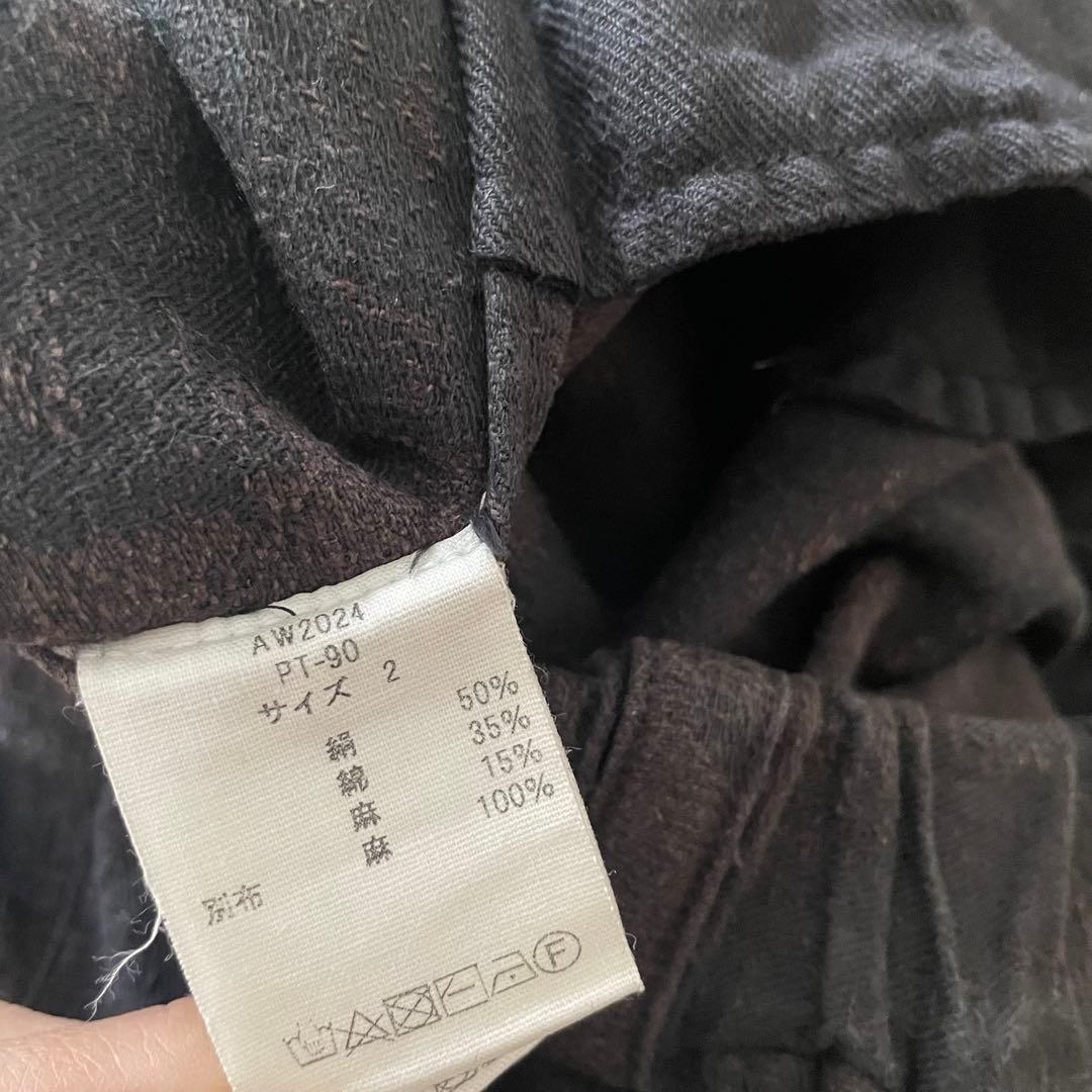 mittan 綿絹麻ジャカードパンツ　pt-90 ジャガード