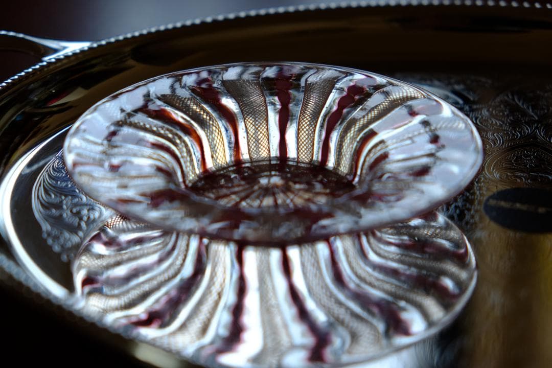 手吹きガラス カップ＆ソーサー レース 舩木倭帆/黒木国昭/藤田喬平/江波冨士子