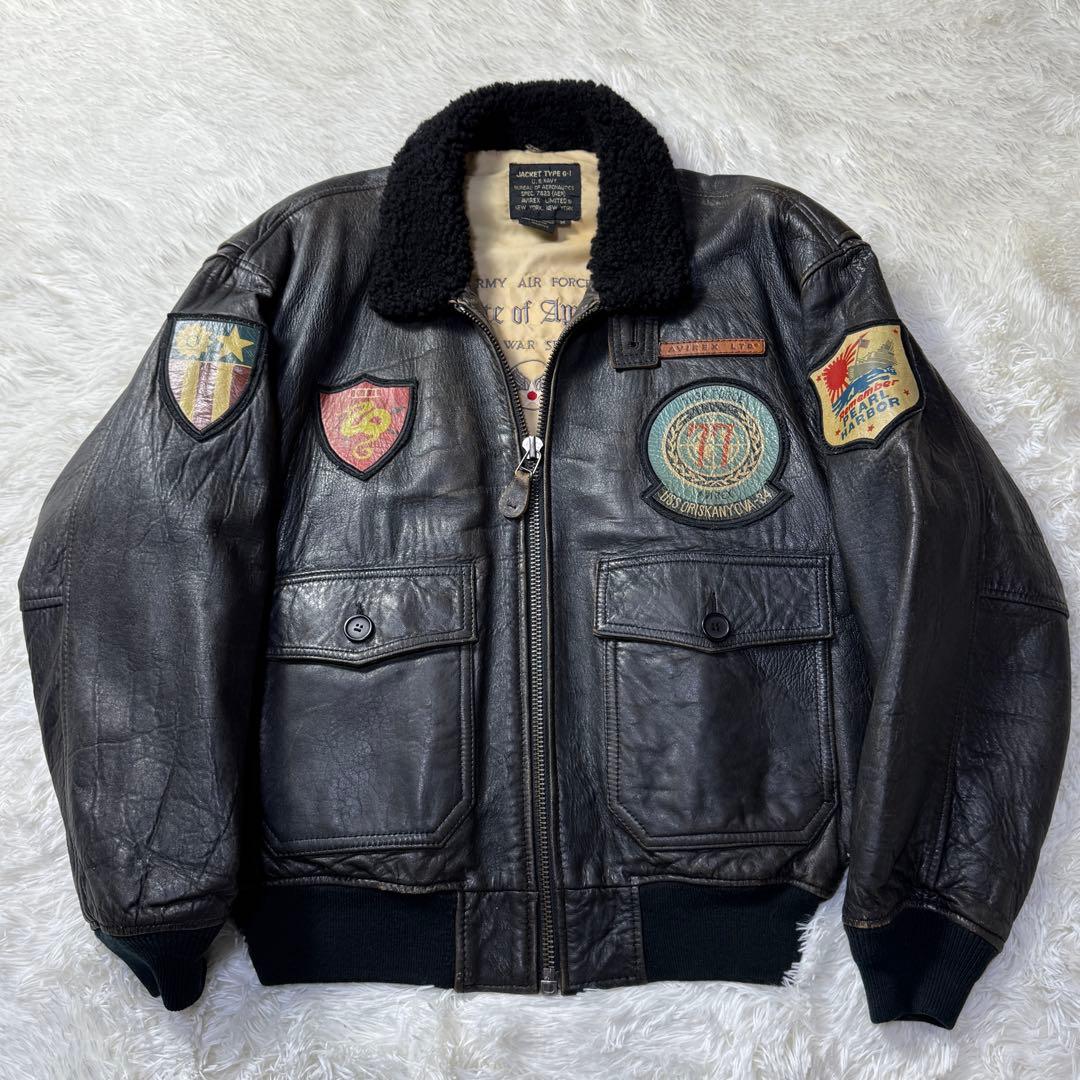 【胸タグ】AVIREX G-1 フライト レザージャケット L TOP GUN