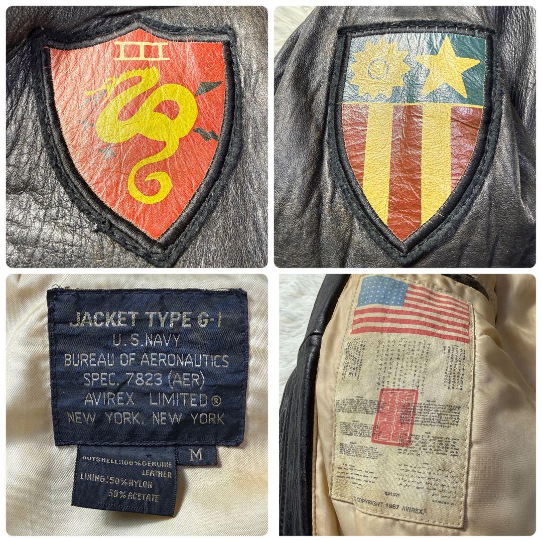 【胸タグ】AVIREX G-1 フライト レザージャケット L TOP GUN
