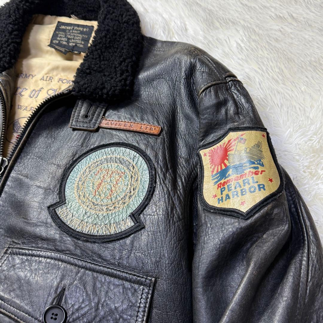【胸タグ】AVIREX G-1 フライト レザージャケット L TOP GUN