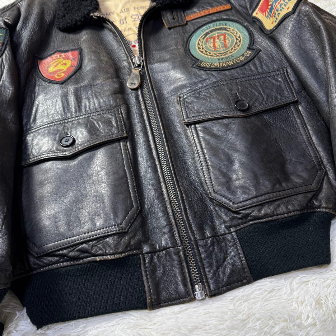 【胸タグ】AVIREX G-1 フライト レザージャケット L TOP GUN