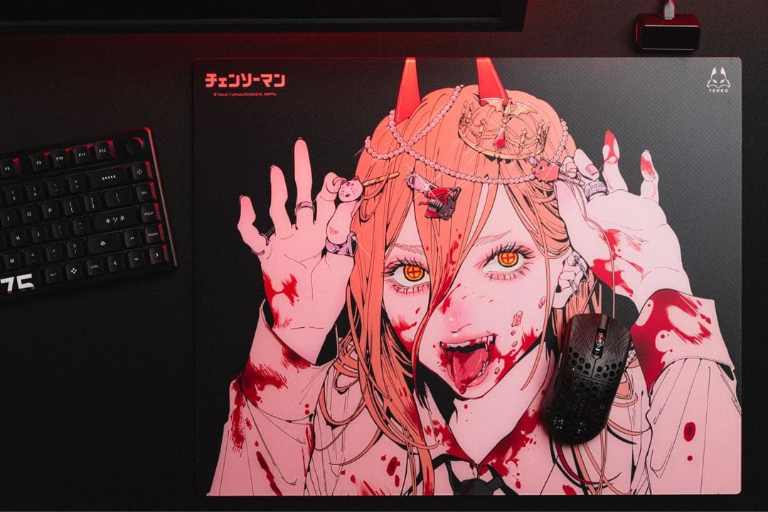 マウス・トラックボール CHAINSAW MAN - LUNAR SPEED Glass Pad