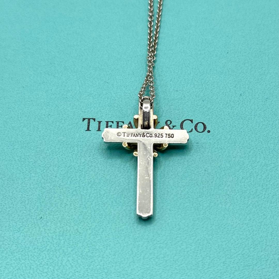 美品 ティファニー ネックレス シグネチャークロス 十字架 750 925