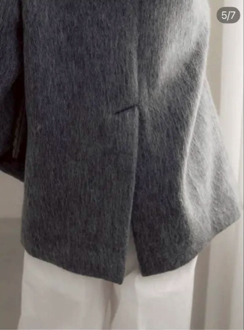 digne.offical シャギージャケット グレー